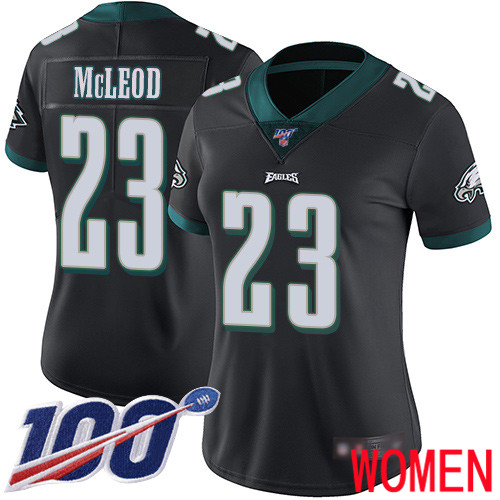 Women Philadelphia Eagles #23 Rodney McLeod Black Alternate Vapor Untouchable NFL Jersey Limited Player 100th->philadelphia eagles->NFL Jersey